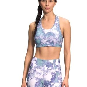 The North Face Womens Printed Midline Racerback Athletic Sports Bra Size XS NWT